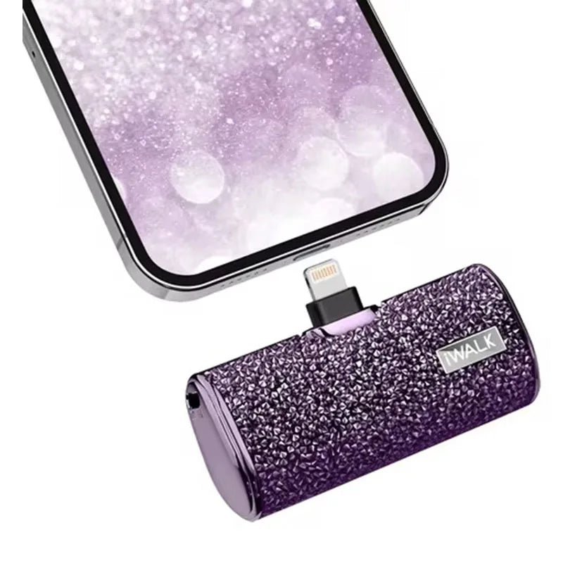 IWALK Diamond Encrusted Mini Portable Capsule Wireless Power Bank 4500mAh