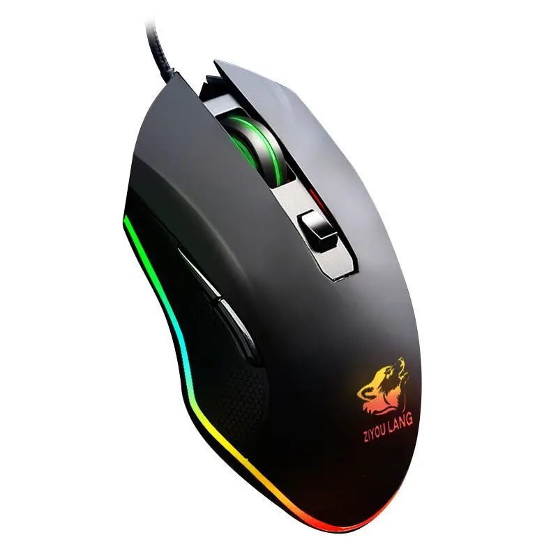 Gaming Mouse Wired USB Optical Computer Mice with RGB Backlight 3 Adjustable DPI Ergonomic Gamer Laptop PC Mouse with 6 Buttons