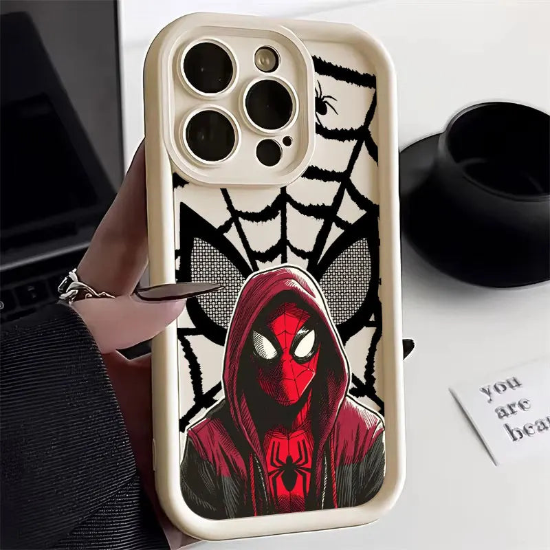 Marvel Spiderman Miles Morales Heroes Phone Case For iPhone 11 12 13 14 15 16 Pro Max X Case For iPhone 16 Plus Protective Cover