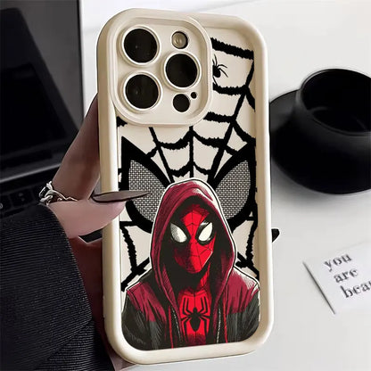 Marvel Spiderman Miles Morales Heroes Telefonfodral För iPhone 11 12 13 14 15 16 Pro Max X Fodral För iPhone 16 Plus Skyddsfodral