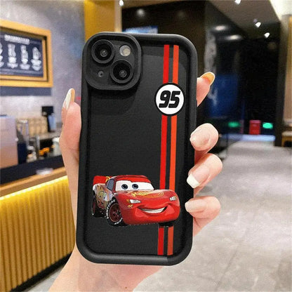 Lightning McQueen Phone Case for Apple iPhone 16 11 13 15 12 14 Pro Max 7 XR X XS 13 12 Mini 14 Plus 8 SE Silicone Cover