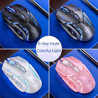 UTH G5 Six key 3200PDI wired illuminated gaming mouse, e-sports mechanical mute computer accessories