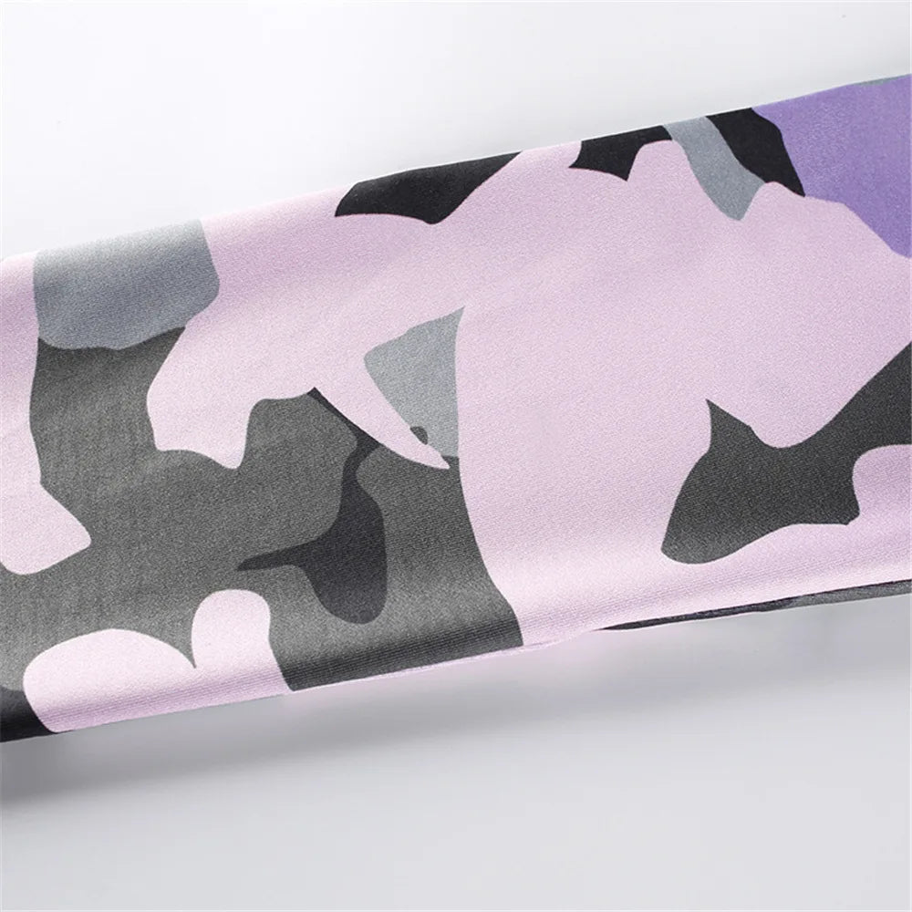 Sömlös Camouflage Fitness Leggings med hög midja för kvinnor