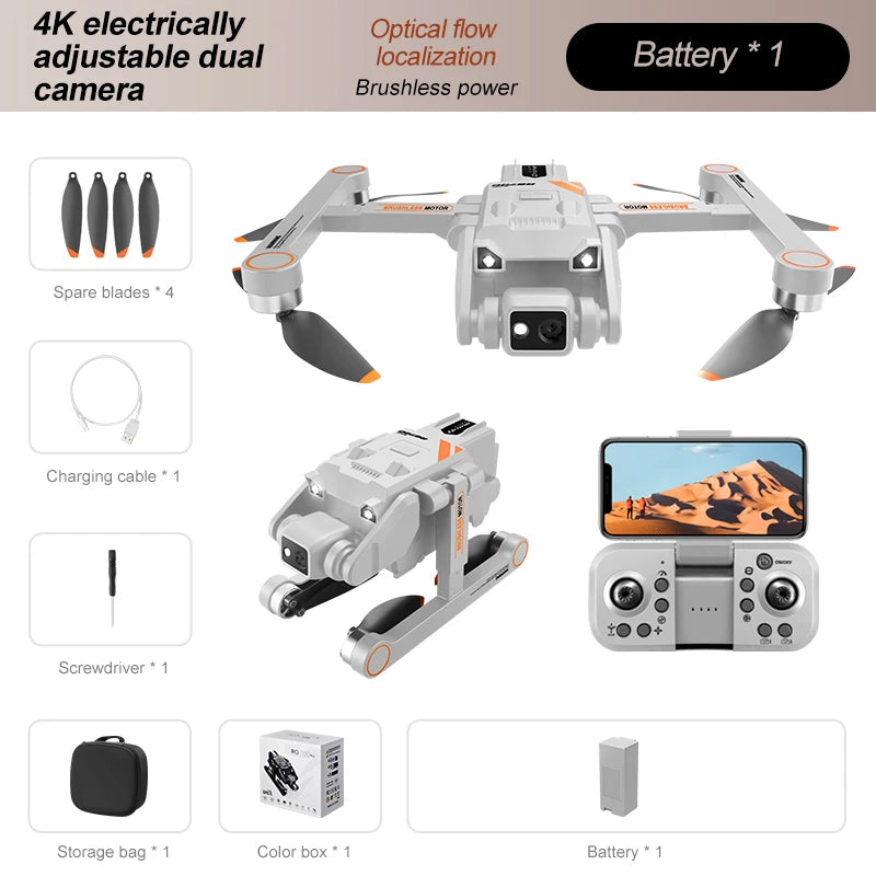 RG 700Pro RC Drönare GPS Undvikande av hinder Flygfotografi HD Dubbelkamera Quadcopter Borstlös motorhelikopter Barn Vuxenleksak