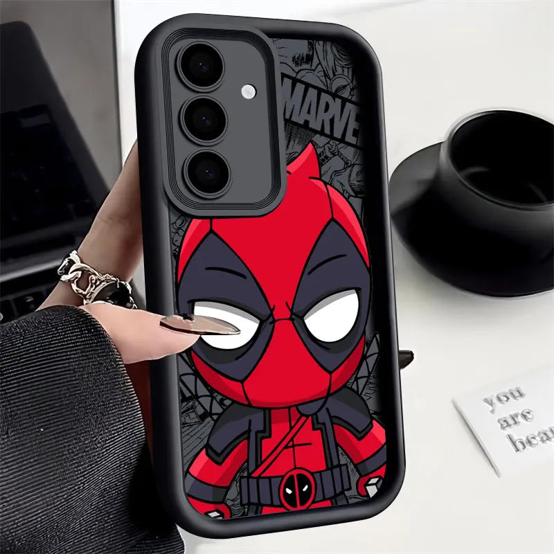 Telefonfodral till Samsung Galaxy S24FE Söt Marvel Catoon Stötsäkert bakstycke Deadpool