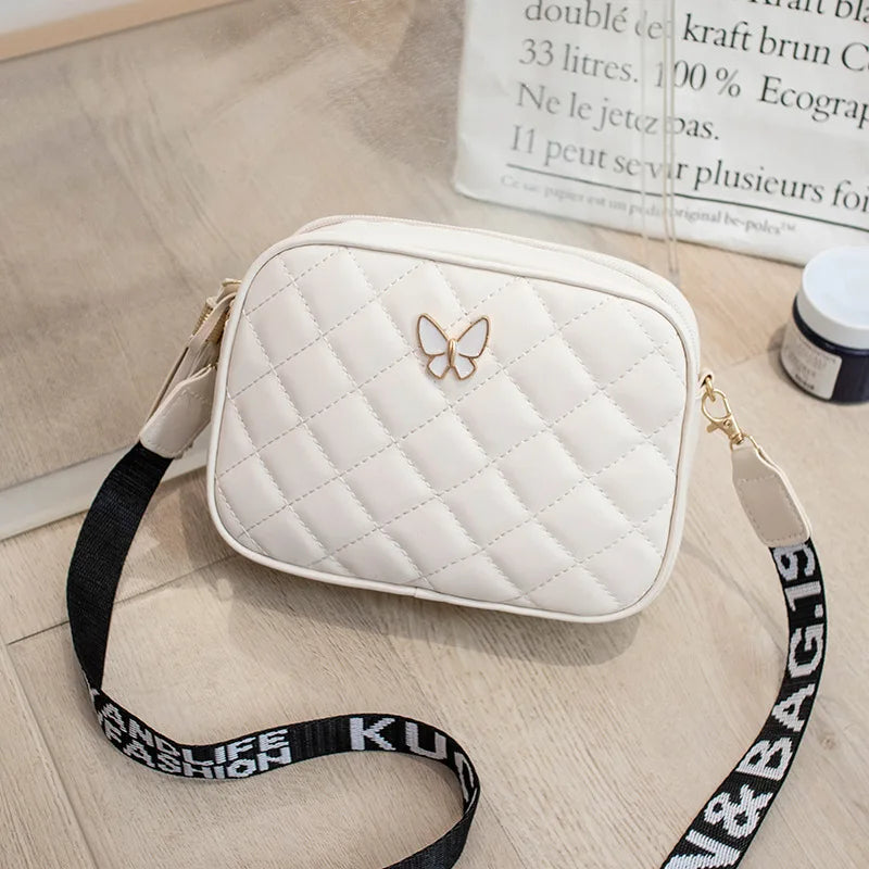 Fashion Quilted Design Women Shoulder Crossbody Bags – Diamond Lattice Casual Satchel with Small Tassel Shell Messenger Bag