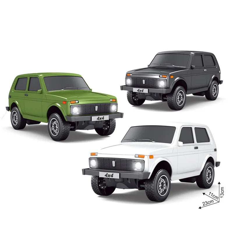 Metal  1:12 Silver Remote Lada Rccar Toy Rc Cybertruck Offroad  Lada Pickup Truck Car Model Children'S Toy Gift