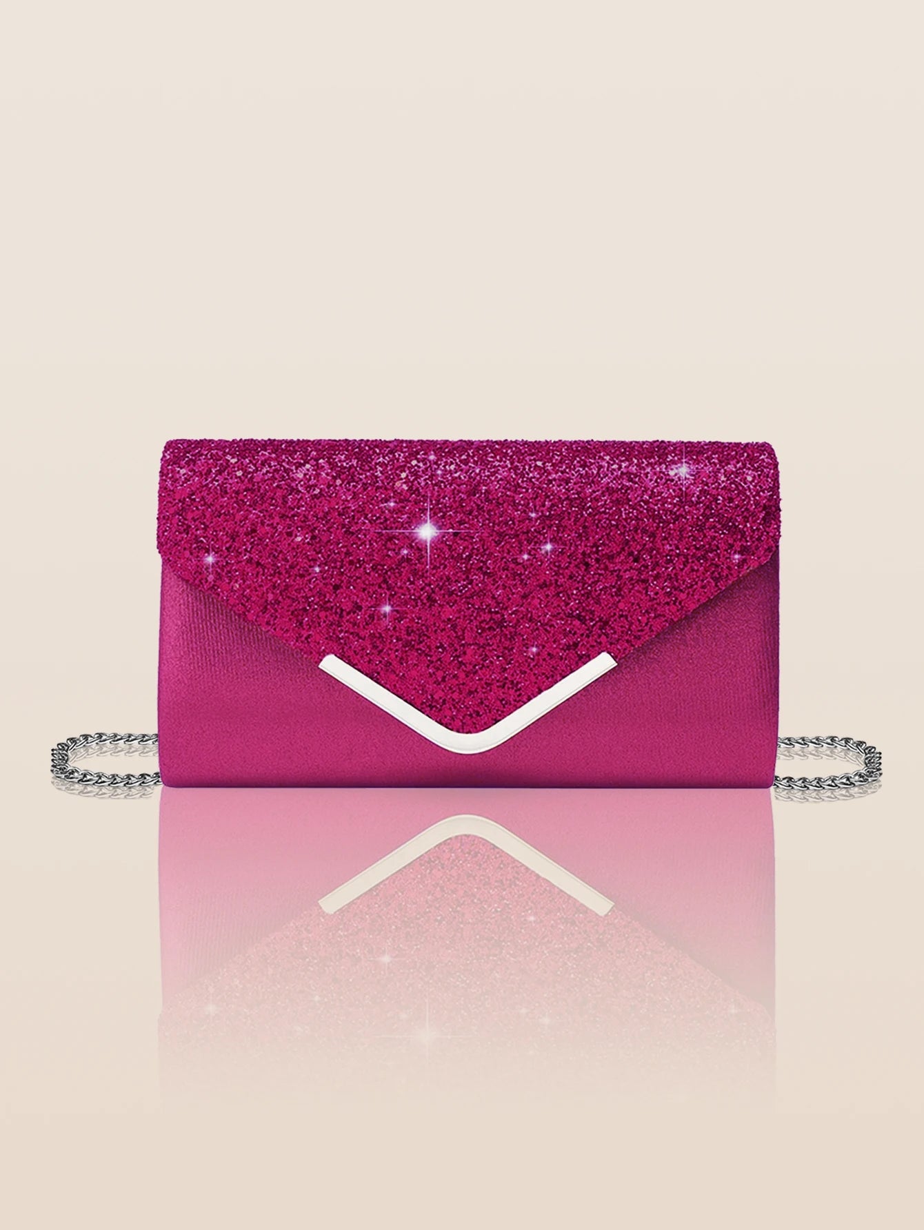 Glitter Bling Envelope Clutch – Elegant Party & Wedding Handbag for Women.