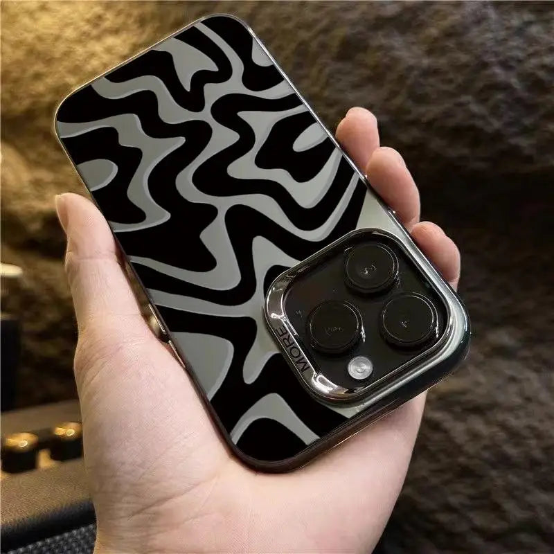 Stripe Pattern Matte Texture Phone Cover for iPhone – Shockproof Screen Protector Case For iPhone