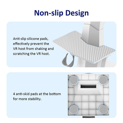 VR Stand Display Holde och Controller för Meta Quest 3/Meta Quest Pro/Oculus Quest 2/Oculus Quest Uppladdningsbart Display Stand