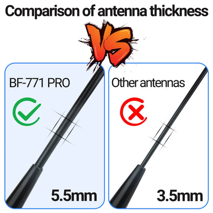 ABBREE AR 771 SMA Female Antenna Dual Band 144/430MHz for Baofeng UV 5R S9PLUS UV 13 21Pro Quansheng UV K5 Walkie Talkie NA771