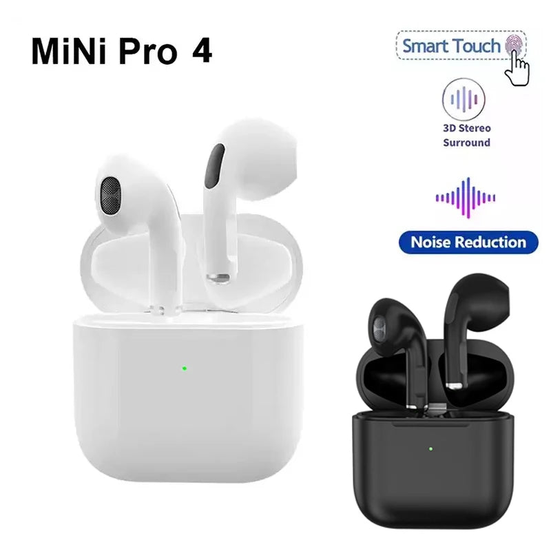 Pro 4 TWS trådlösa hörlurar hörlurar Bluetooth-kompatibla 5.3 vattentäta headset med mikrofon för Xiaomi iPhone Pro4 hörlurar