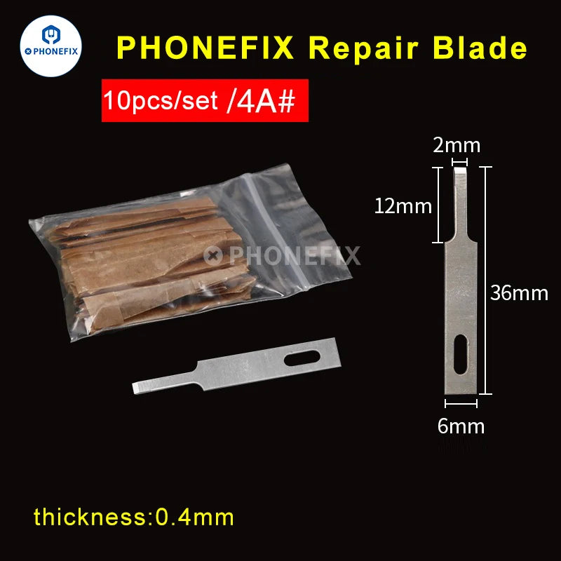 10pcs Scalpel Knife Blades Engraving Non-Slip Metal Scalpel Knife Replacement Craft Blades PCB Repair Hand Tools