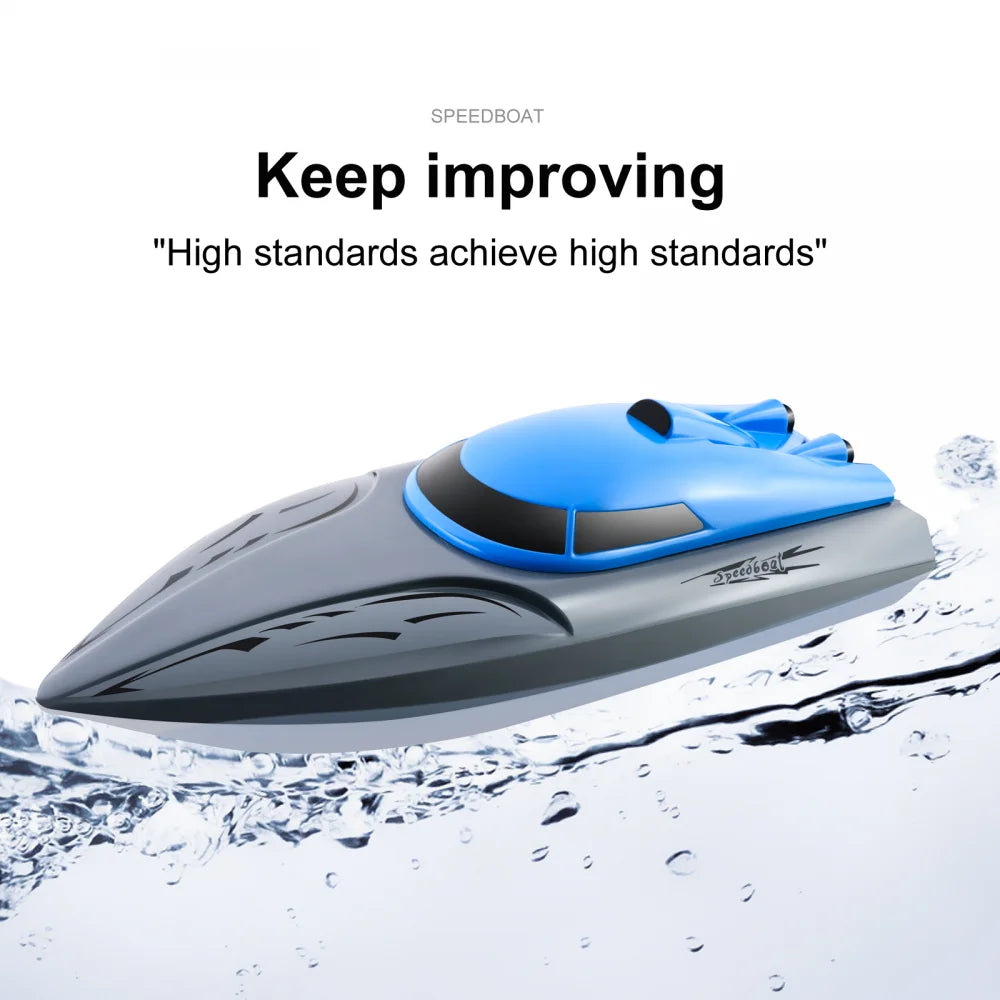 RC Boat Dual Motor Remote Control Racing Speedboat 2.4Ghz Boat Anti-collision Ship Waterproof Toy Competition Game Kid Gift