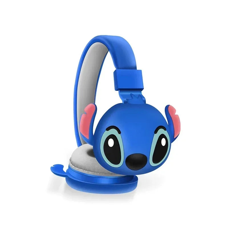 Nya Disney Stitch trådlösa Bluetooth-hörlurar AH-806 HIFI Stereoljud Fällbara headset med mikrofon Anime Cartoon Barnpresent