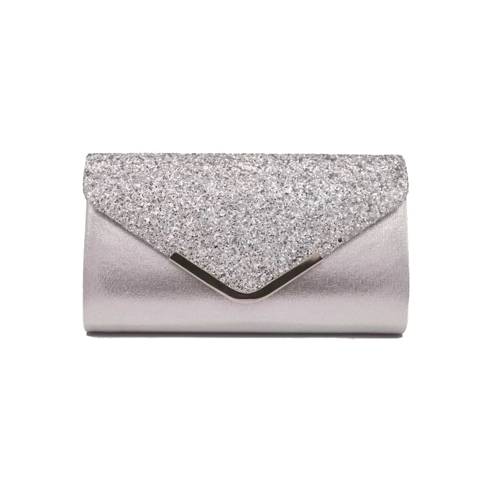 Glitter Bling Envelope Clutch – Elegant Party & Wedding Handbag for Women.