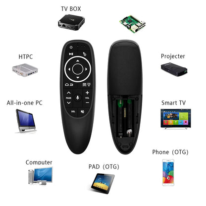 G10S Universal Voice Remote Control 2.4G trådlös bakgrundsbelyst IR-inlärning med Gyroscope Air Mouse Control för Android TV PC