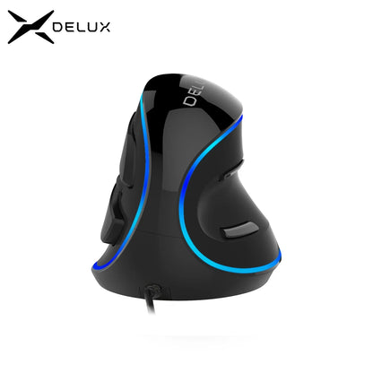 Delux M618 PLUS Ergonomics Vertical Gaming Mouse 6 knappar