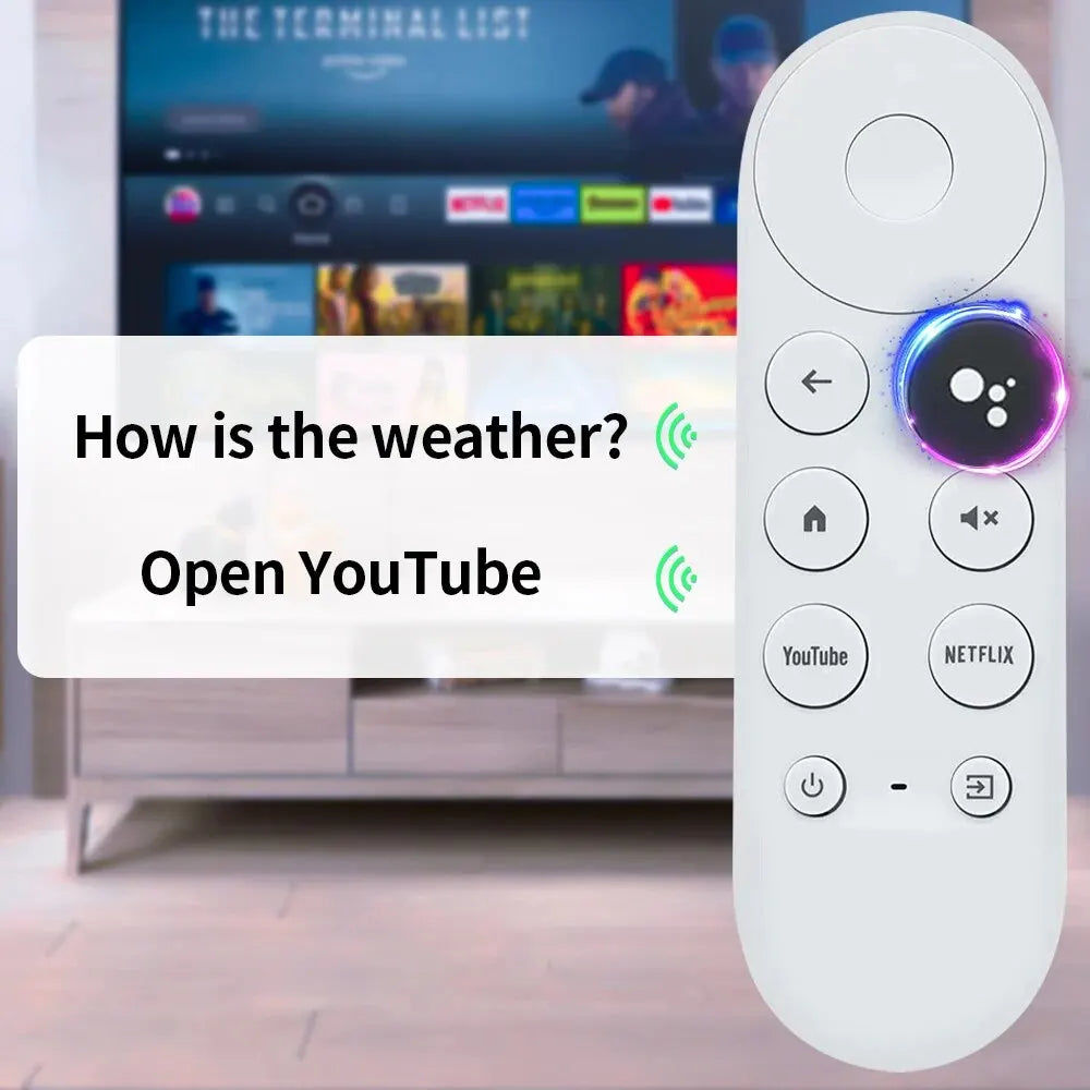 (ENDAST fjärrkontroll)G9N9N Ersättningsröstfjärrkontroll för Google Chromecast 4k Snow Streaming Media Player