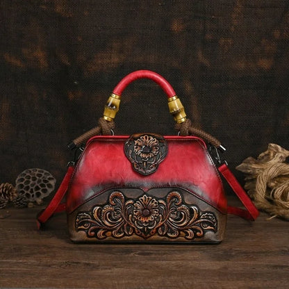 MOTAORA Luxury Bag: Handmade, Leather, Vintage Carved