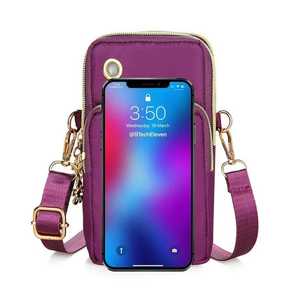 New Mobile Phone Crossbody Bags for Women – Fashion Female Shoulder Bag, Cell Phone Pouch with Headphone Plug, Large Capacity Wallet.