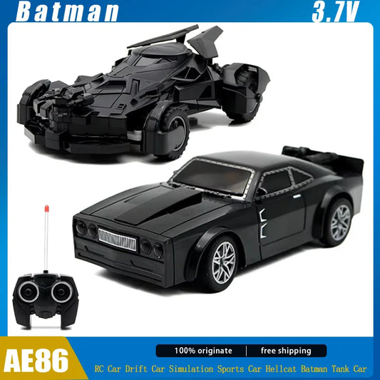 RC Cars Hellcat Batman Tank – RC Drift Car med LED-ljus, anpassningsbar design, fjärrkontroll för vuxna och barn, idealisk julklapp