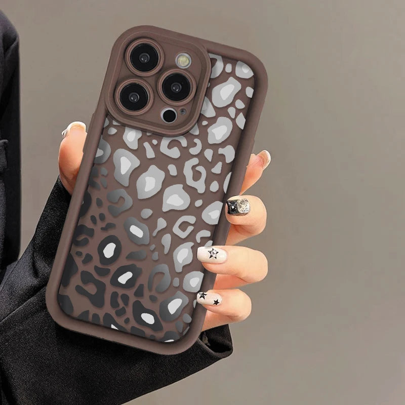 Phone Case Leopard soft Shell Shockproof For iPhone