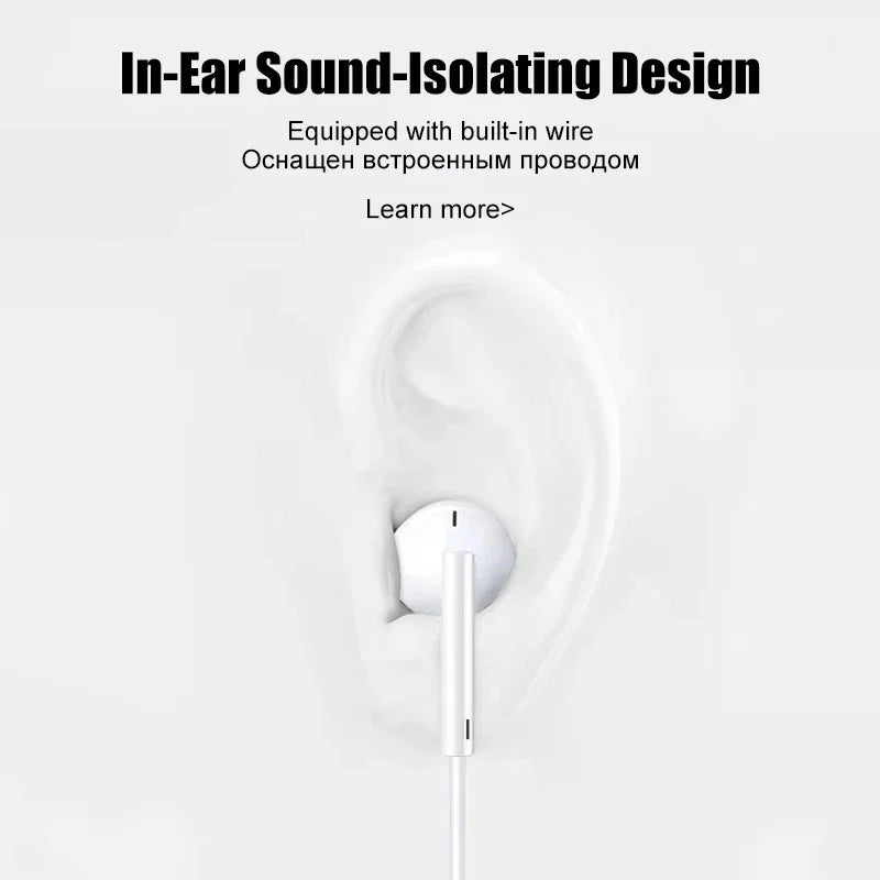 Original Headphones For Apple iPhone 15 14 11 12 13 Pro Max Earphones XR X XS 8 Plus Bluetooth Wired Earbuds Headset Accessories