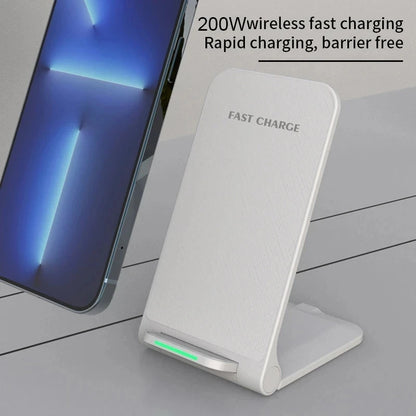 Wireless Charger For iPhone 15 14 13 12 Pro Max 15 Phone Stand Fast Charging Charger for Samsung Note 20/10 S21 Ultra Foldable