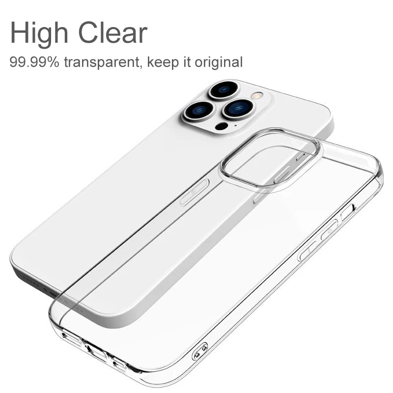 Ultra Thin Clear Silicone Case For iPhone 14